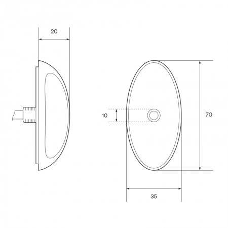 Front/Rear Marker Lamp - Black